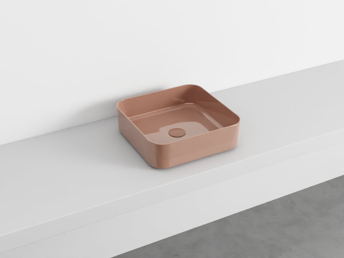 # LAVABO QUADRATO da APPOGGIO SHUI COMFORT - CIELO lavandino per bagno in ceramica