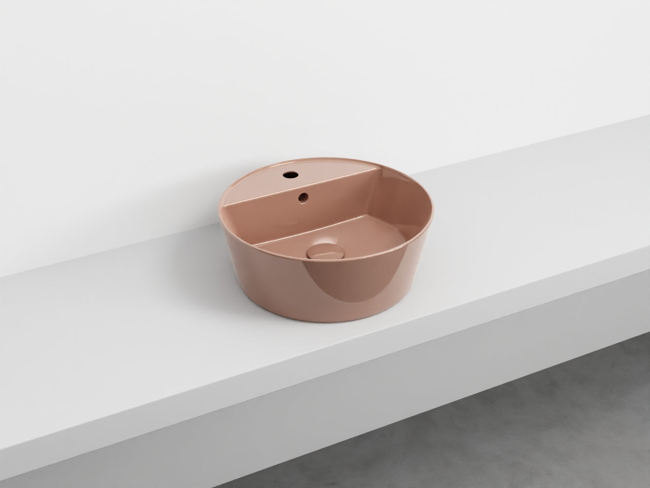 # LAVABO da appoggio HANDY - CIELO  in ceramica smaltata con foro rubinetto e design moderno