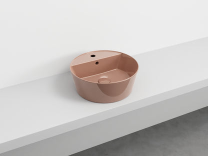 # LAVABO da appoggio HANDY - CIELO  in ceramica smaltata con foro rubinetto e design moderno