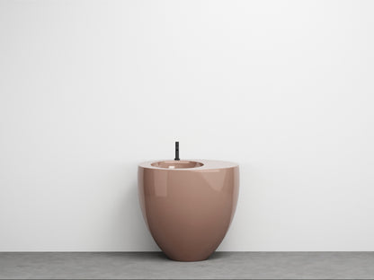 # LAVABO FREESTANDING LE GIARE - CIELO Realizzato in ceramica di alta qualità per un bagno  sinuoso e austero