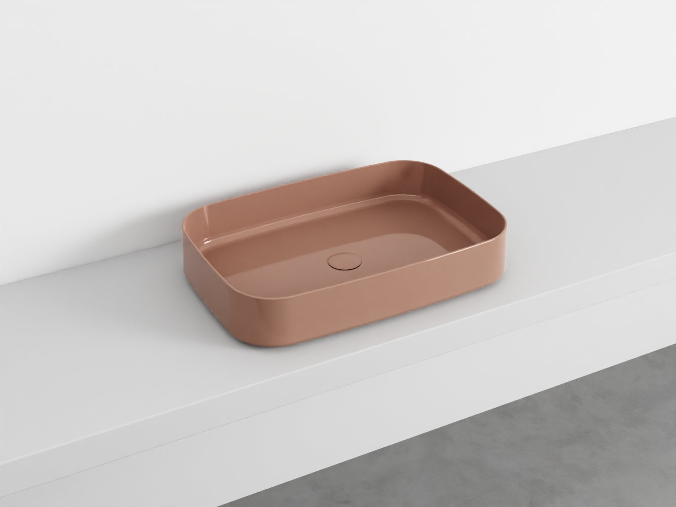 # LAVABO RETTANGOLARE da APPOGGIO SHUI COMFORT - CIELO lavandino in ceramica per bagno