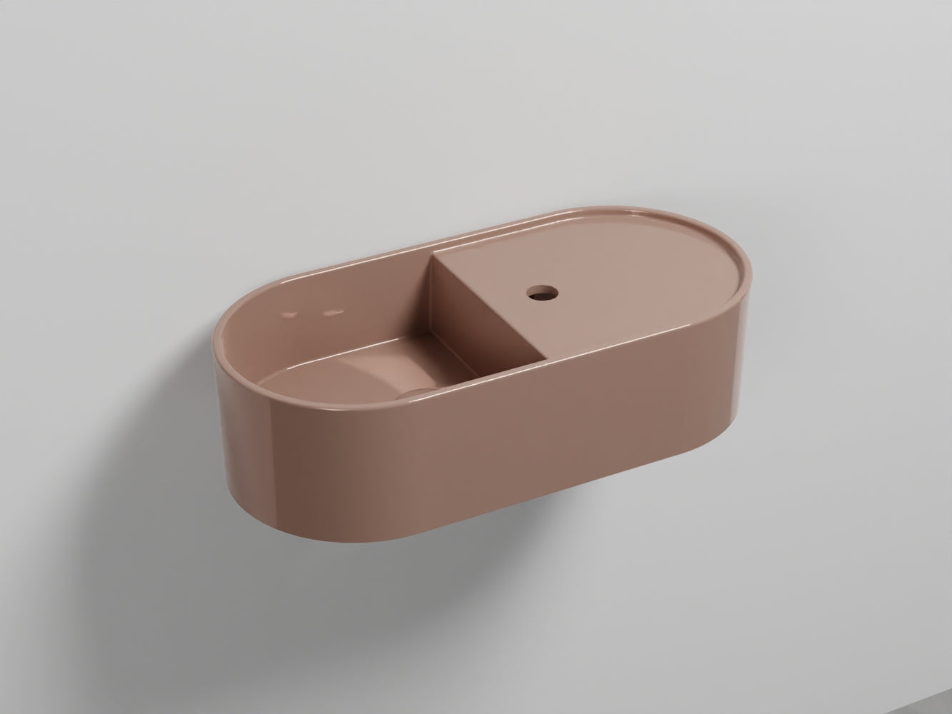 # LAVABO LES PETITES OVALE 60 MONOFORO - CIELO installazione sia sospesa che da appoggio per bagno