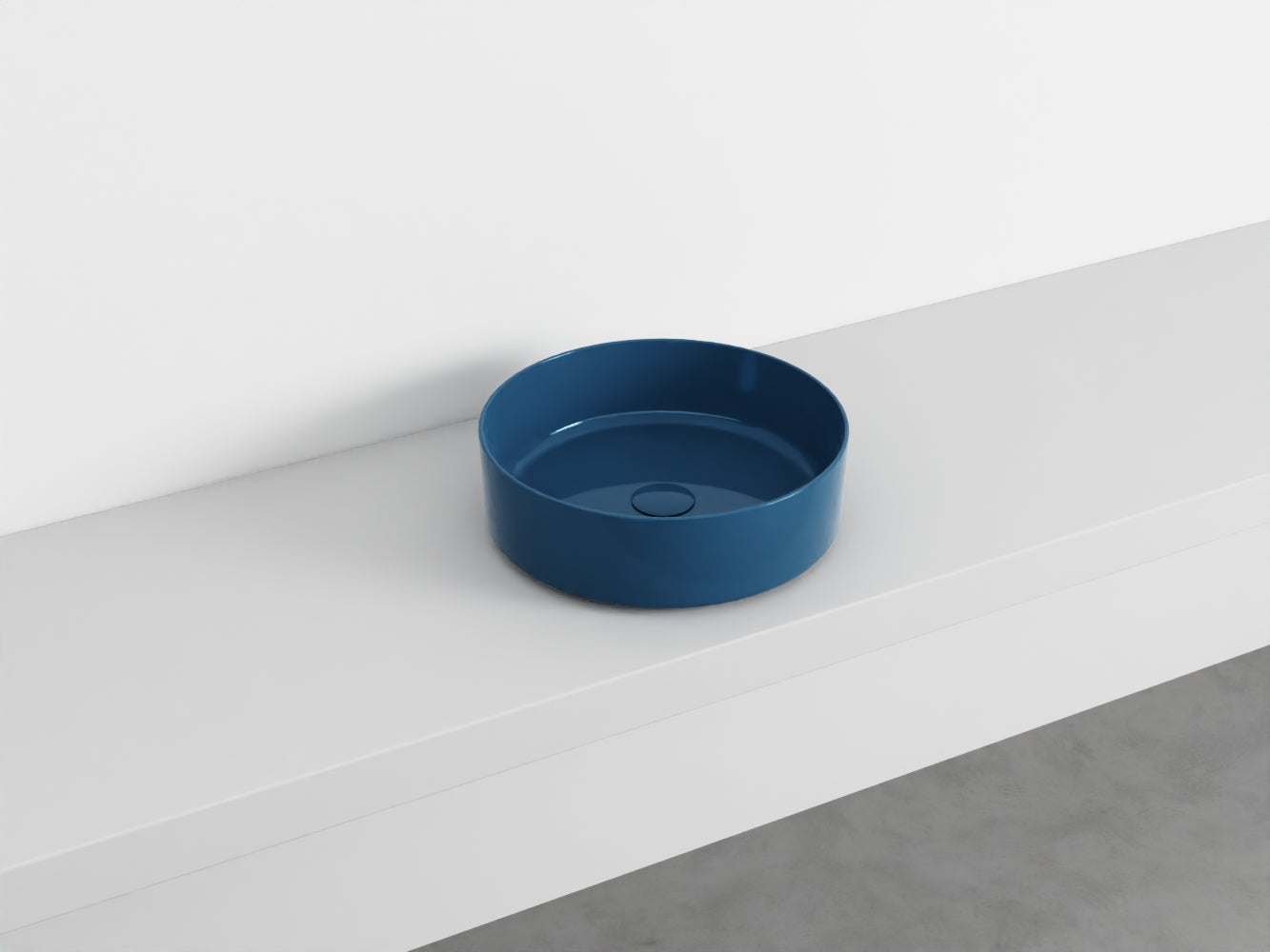 # LAVABO TONDO da APPOGGIO SHUI COMFORT - CIELO lavandino per bagno Made in Italy
