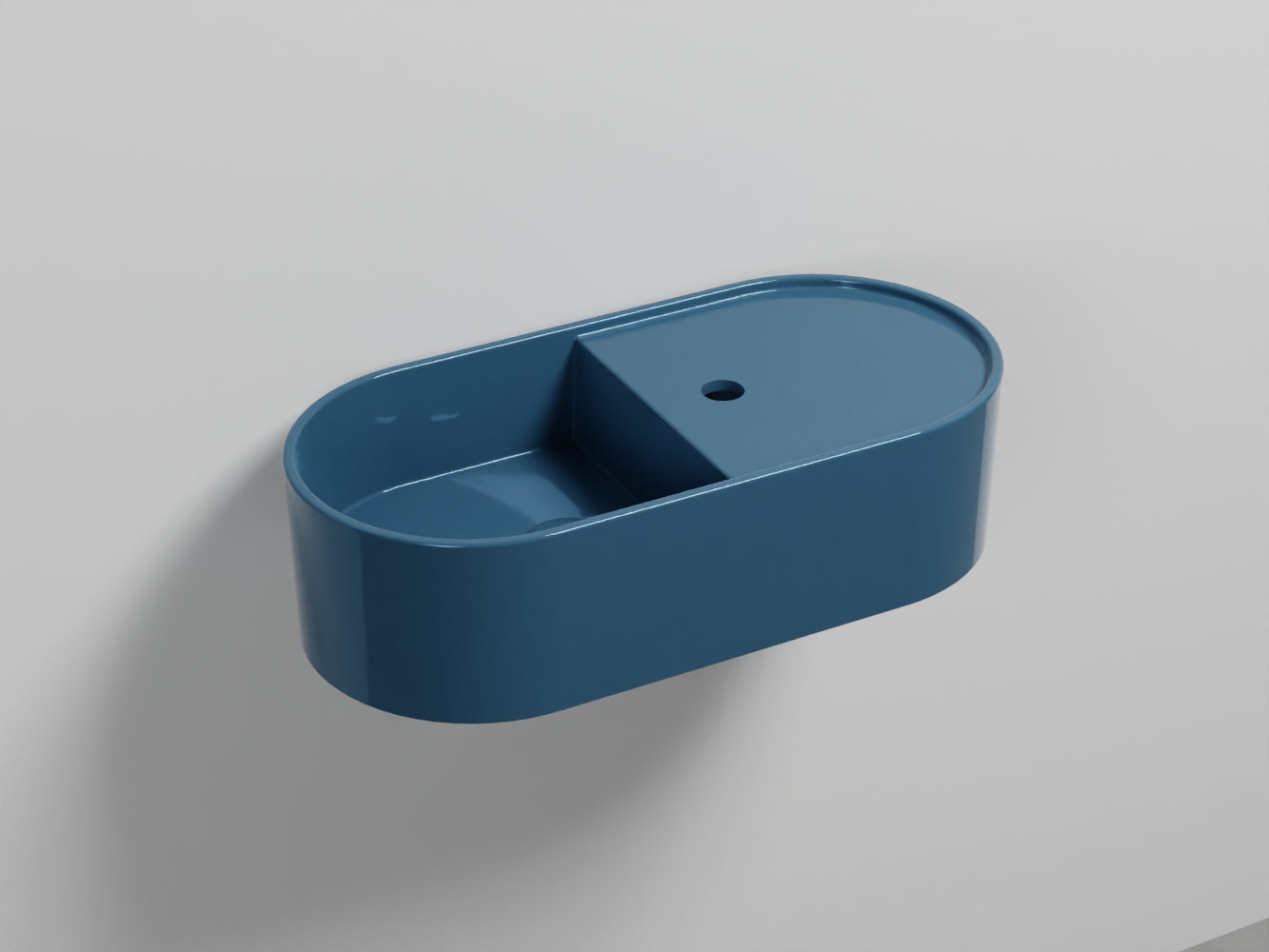 # LAVABO LES PETITES OVALE 60 MONOFORO - CIELO installazione sia sospesa che da appoggio per bagno