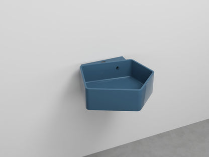 # LAVABO SOSPESO KANTO con TROPPOPIENO da 50cm - CIELO in ceramica compatto ed elegante per bagni moderni Made in Italy