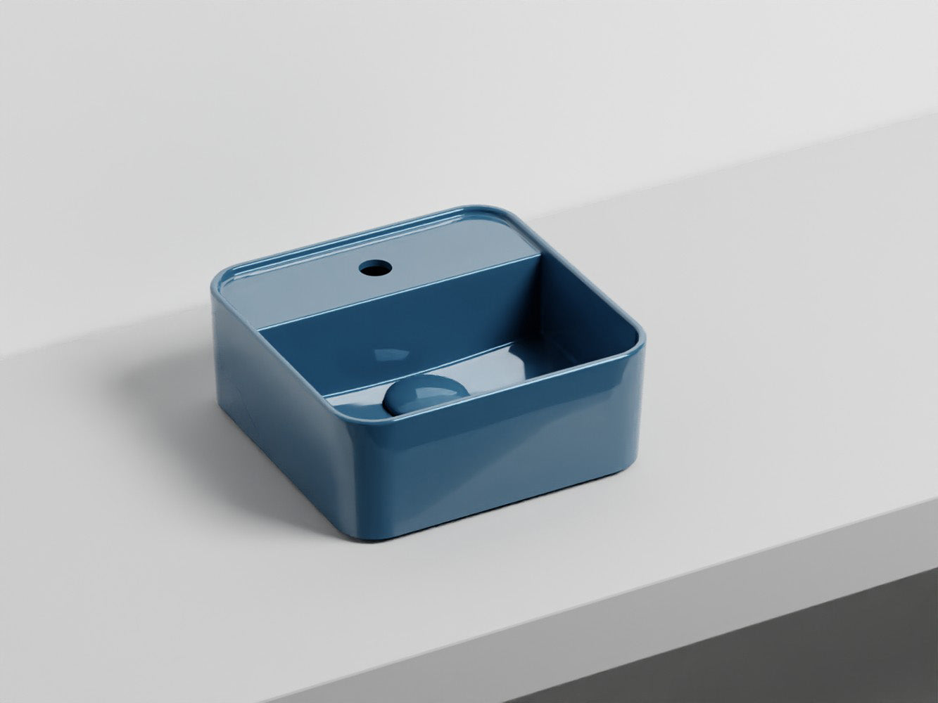# LAVABO LES PETITES QUADRATO MONOFORO 28 - CIELO lavandino bagno da appoggio compatto