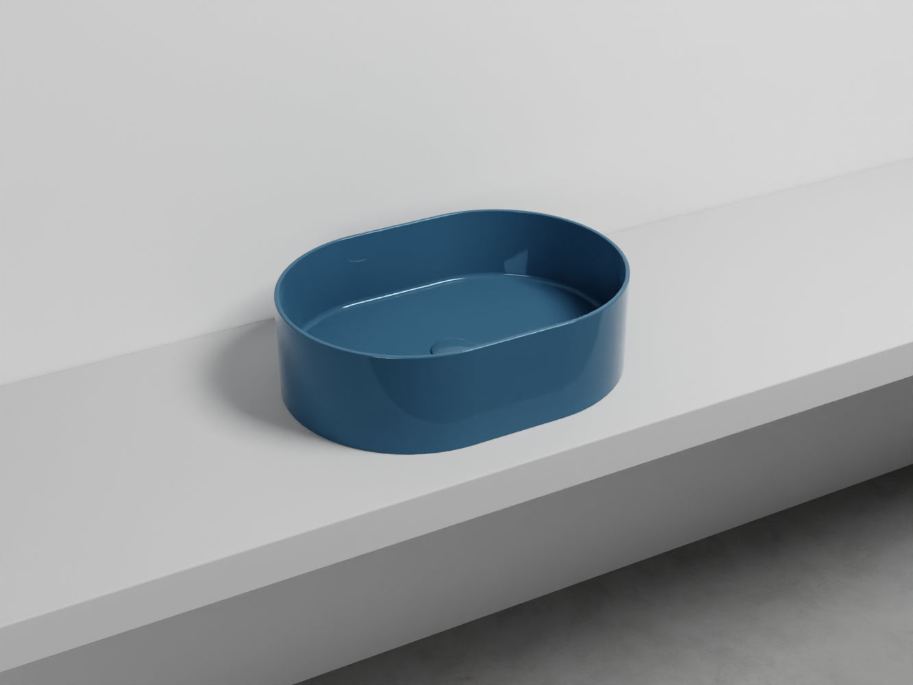 # LAVABO OVALE DA APPOGGIO THEO - CIELO in ceramica di alta qualità made in Italy per il tuo bagno