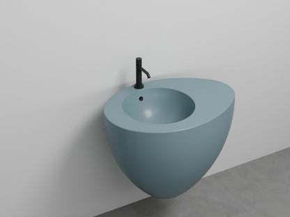 # LAVABO SOSPESO CON TROPPOPIENO LE GIARE 70Cm - CIELO sanitari per bagno in ceramica di alta qualità Made in Italy