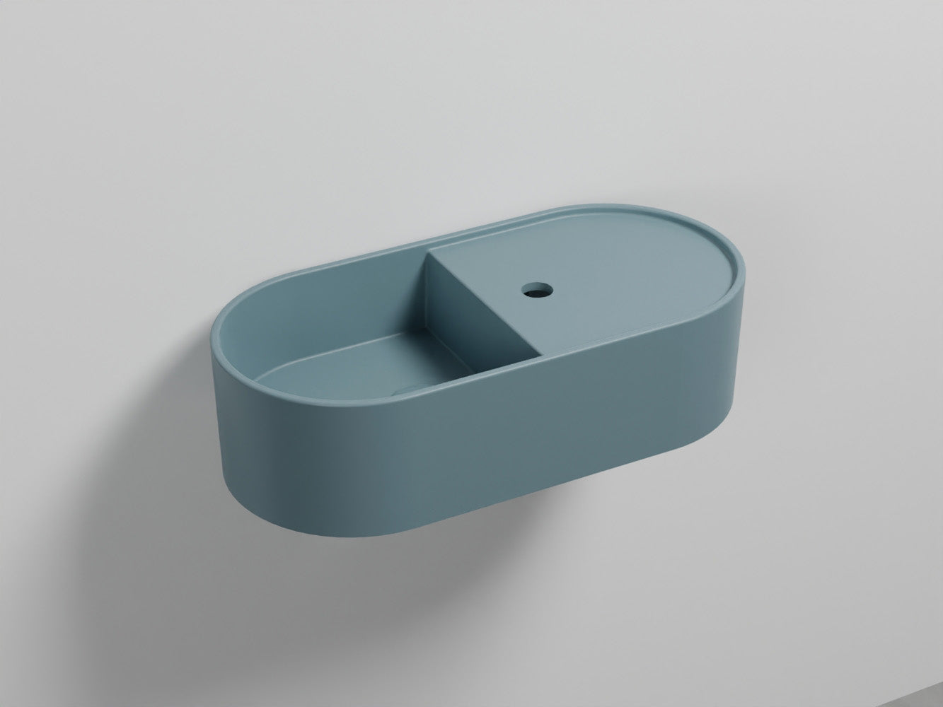 # LAVABO LES PETITES OVALE 60 MONOFORO - CIELO installazione sia sospesa che da appoggio per bagno