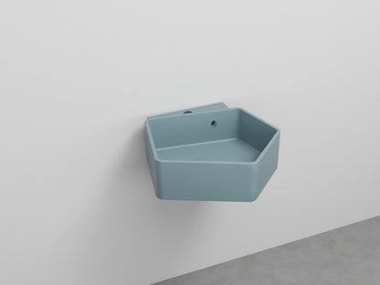 # LAVABO SOSPESO KANTO con TROPPOPIENO da 50cm - CIELO in ceramica compatto ed elegante per bagni moderni Made in Italy