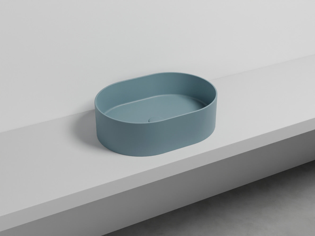 # LAVABO OVALE DA APPOGGIO THEO - CIELO in ceramica di alta qualità made in Italy per il tuo bagno