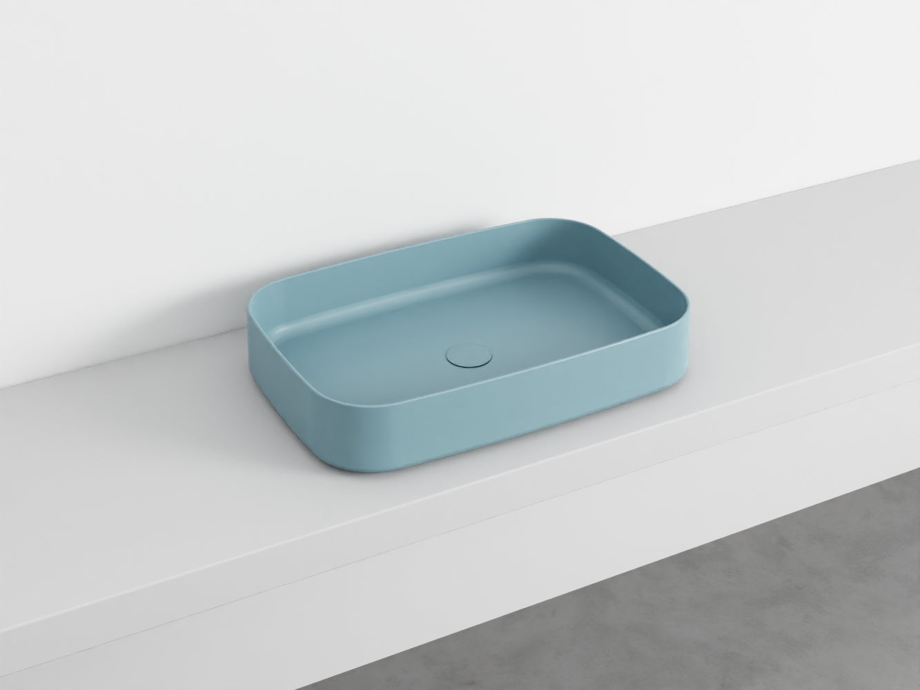 # LAVABO RETTANGOLARE da APPOGGIO SHUI COMFORT - CIELO lavandino in ceramica per bagno