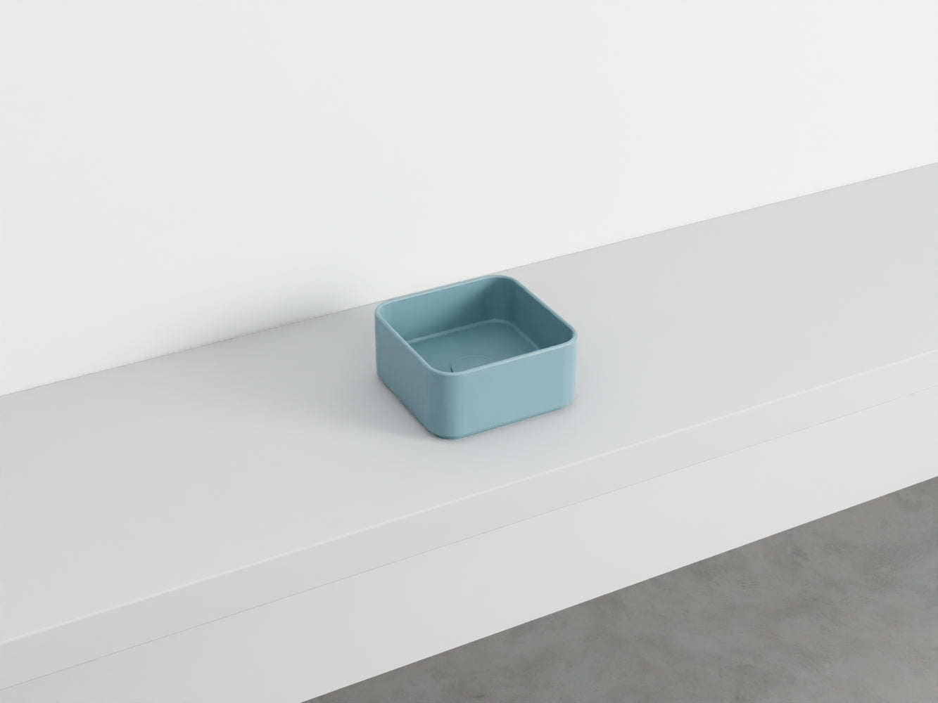 # LAVABO QUADRATO da APPOGGIO MINIMO - CIELO lavandino in ceramica per bagno