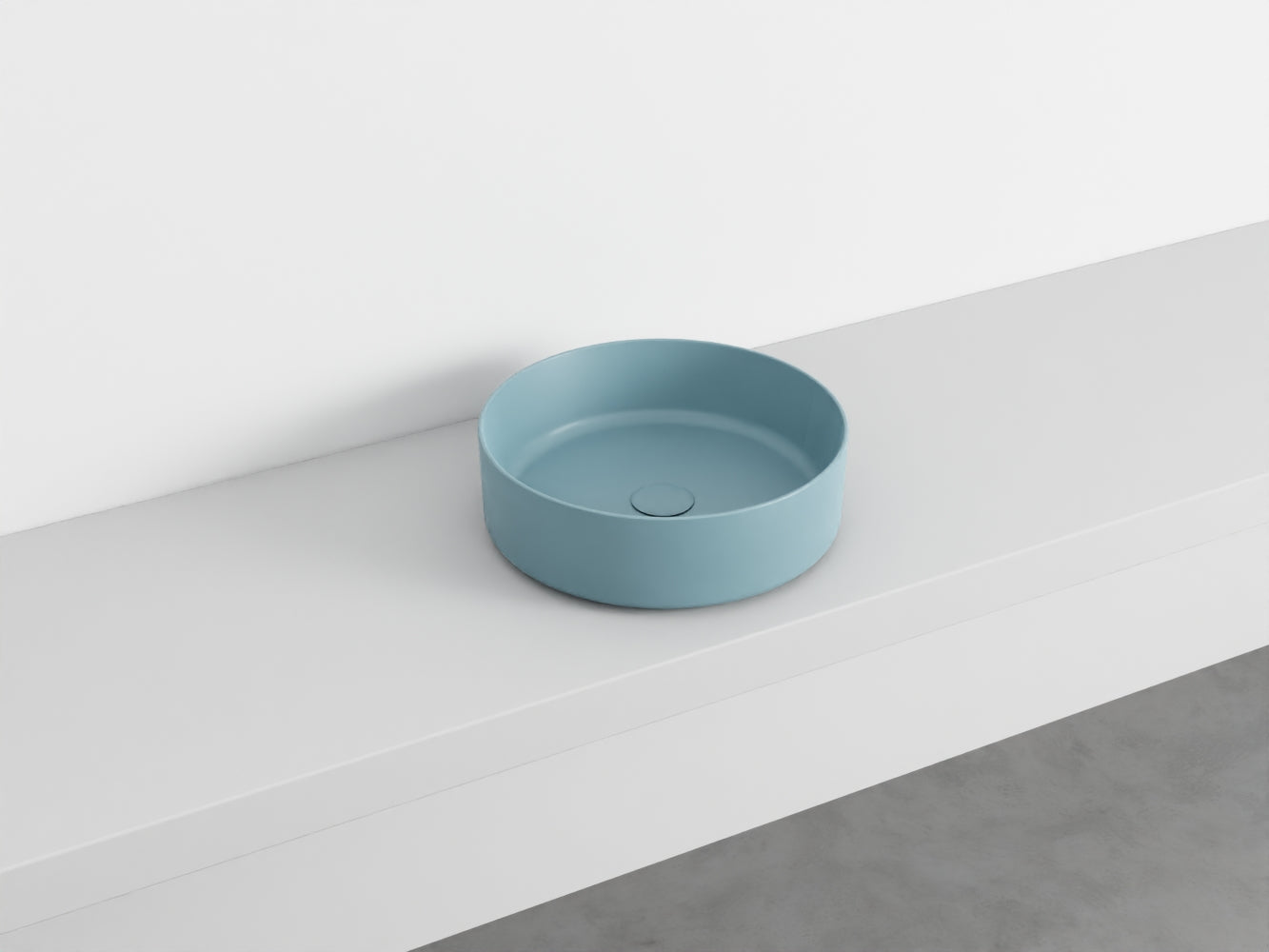 # LAVABO TONDO da APPOGGIO SHUI COMFORT - CIELO lavandino per bagno Made in Italy