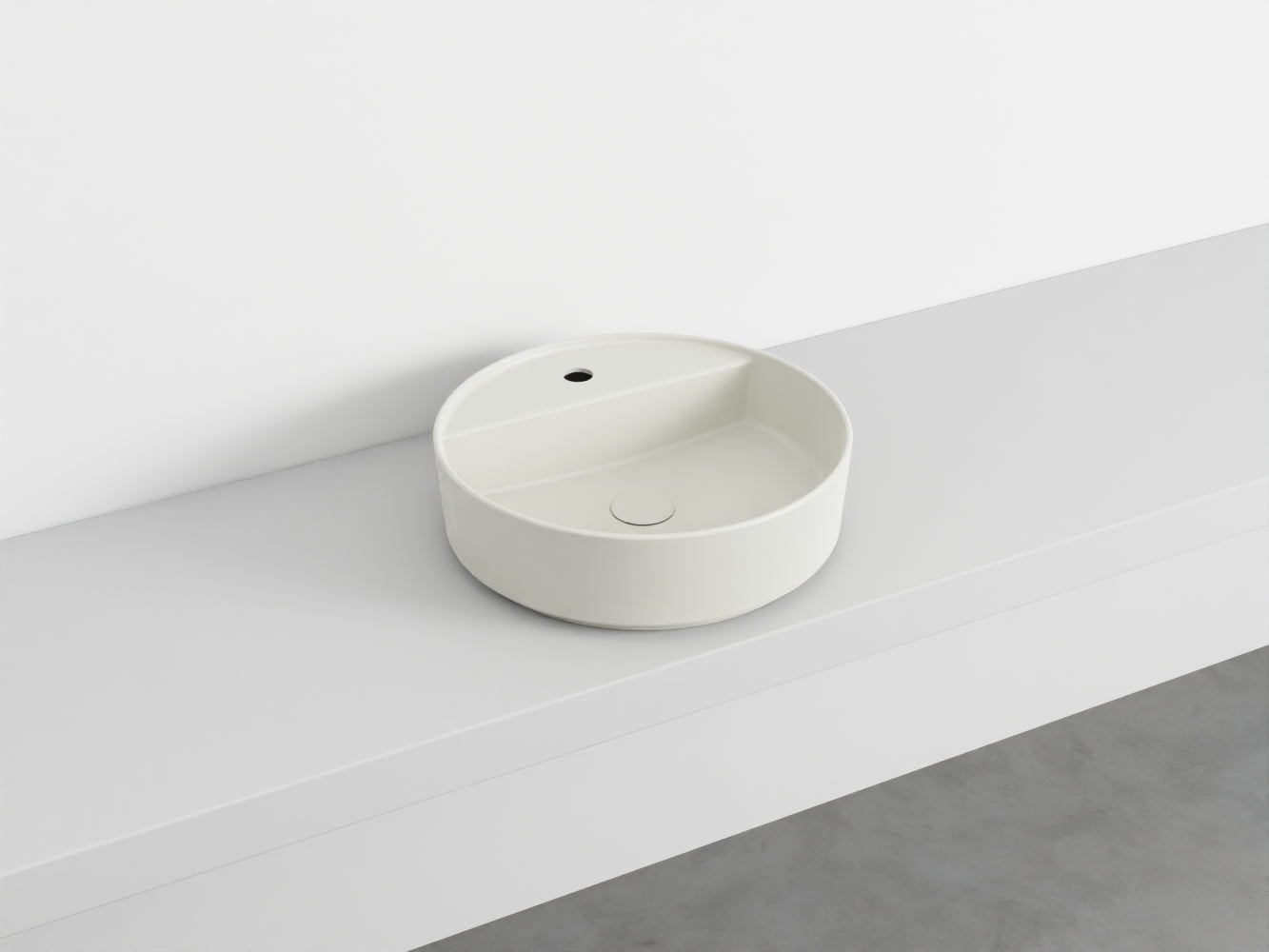# LAVABO TONDO MONOFORO da APPOGGIO SHUI COMFORT - CIELO lavandino in ceramica per bagno