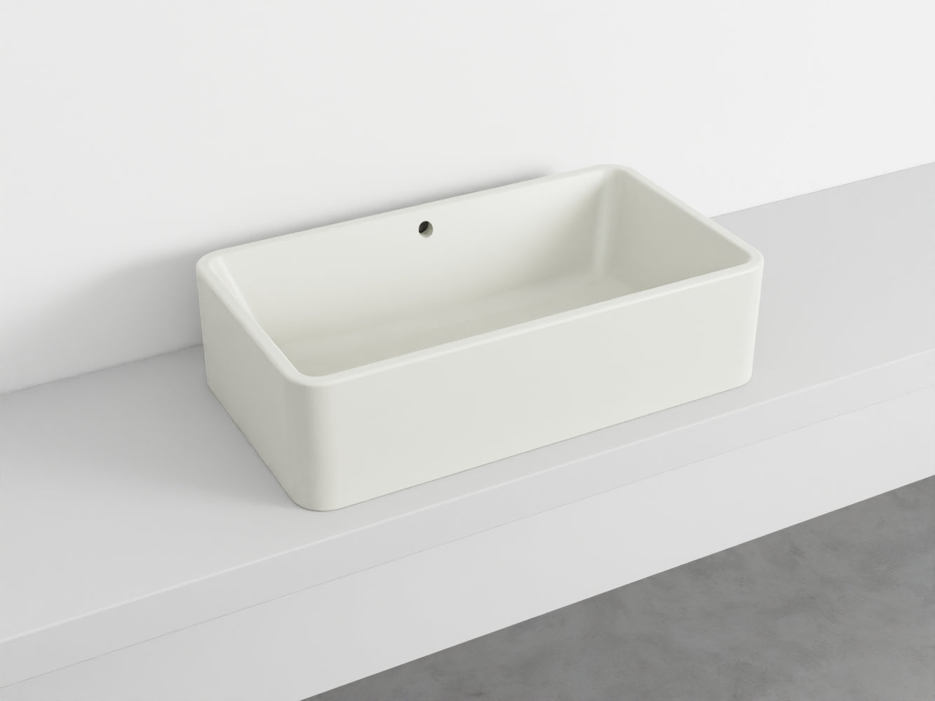 # LAVABO RETTANGOLARE da APPOGGIO 75x20H SHUI COMFORT - CIELO lavandino in ceramica per bagno