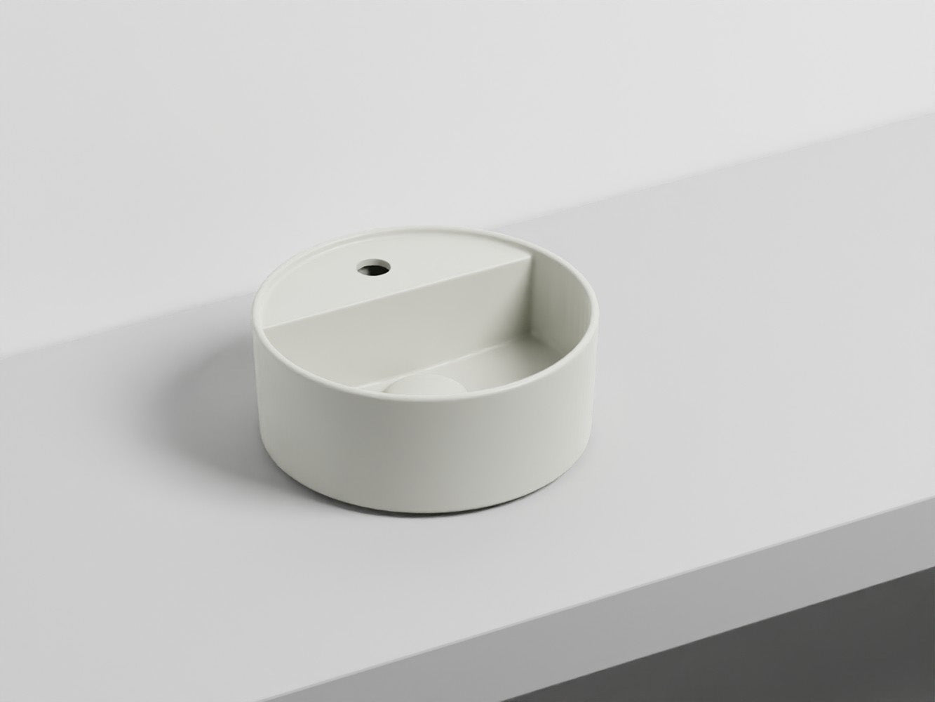 # LAVABO LES PETITES TONDO MONOFORO 28 - CIELO lavandino compatto dalla forma perfettamente tonda