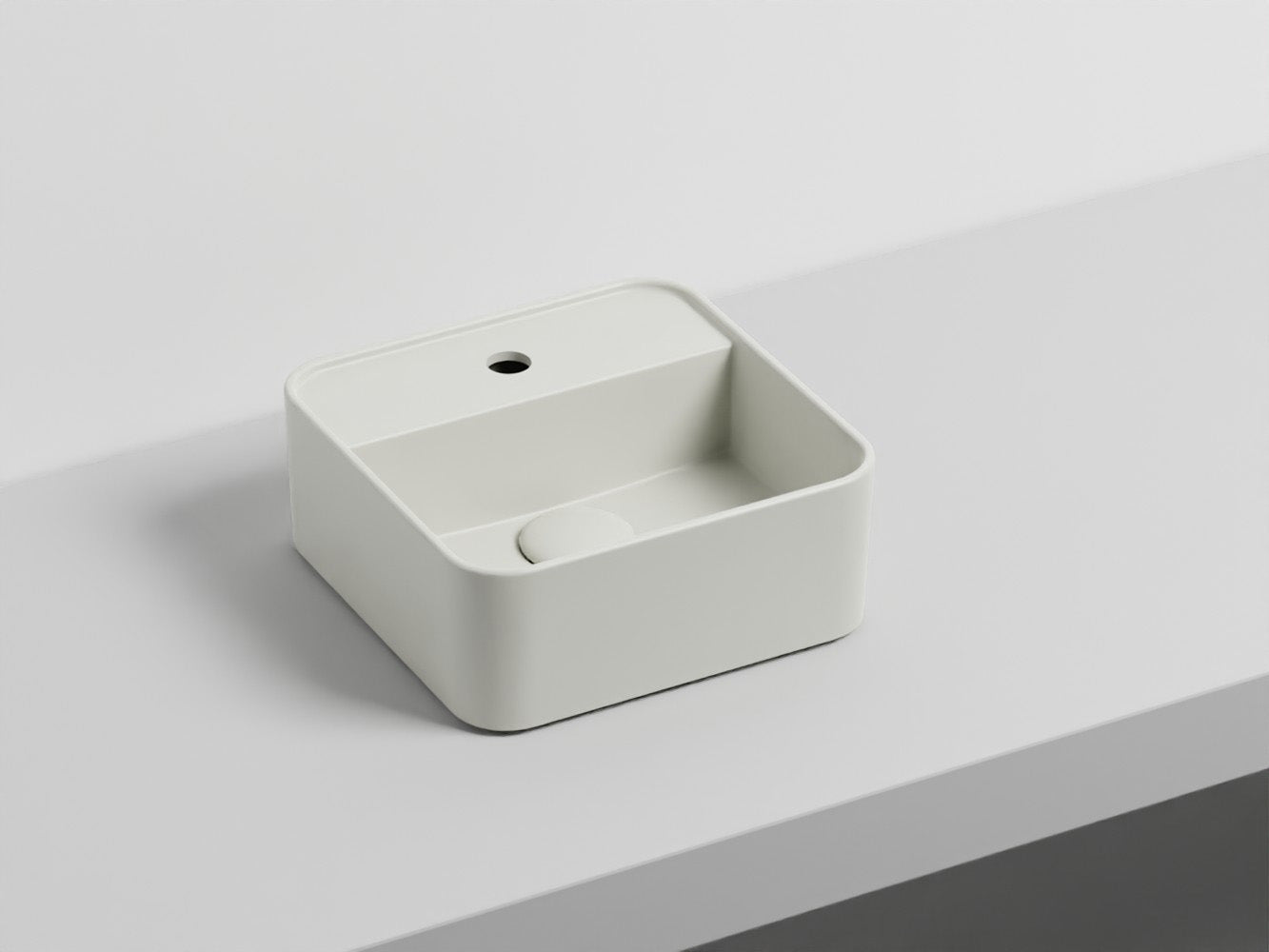 # LAVABO LES PETITES QUADRATO MONOFORO 28 - CIELO lavandino bagno da appoggio compatto
