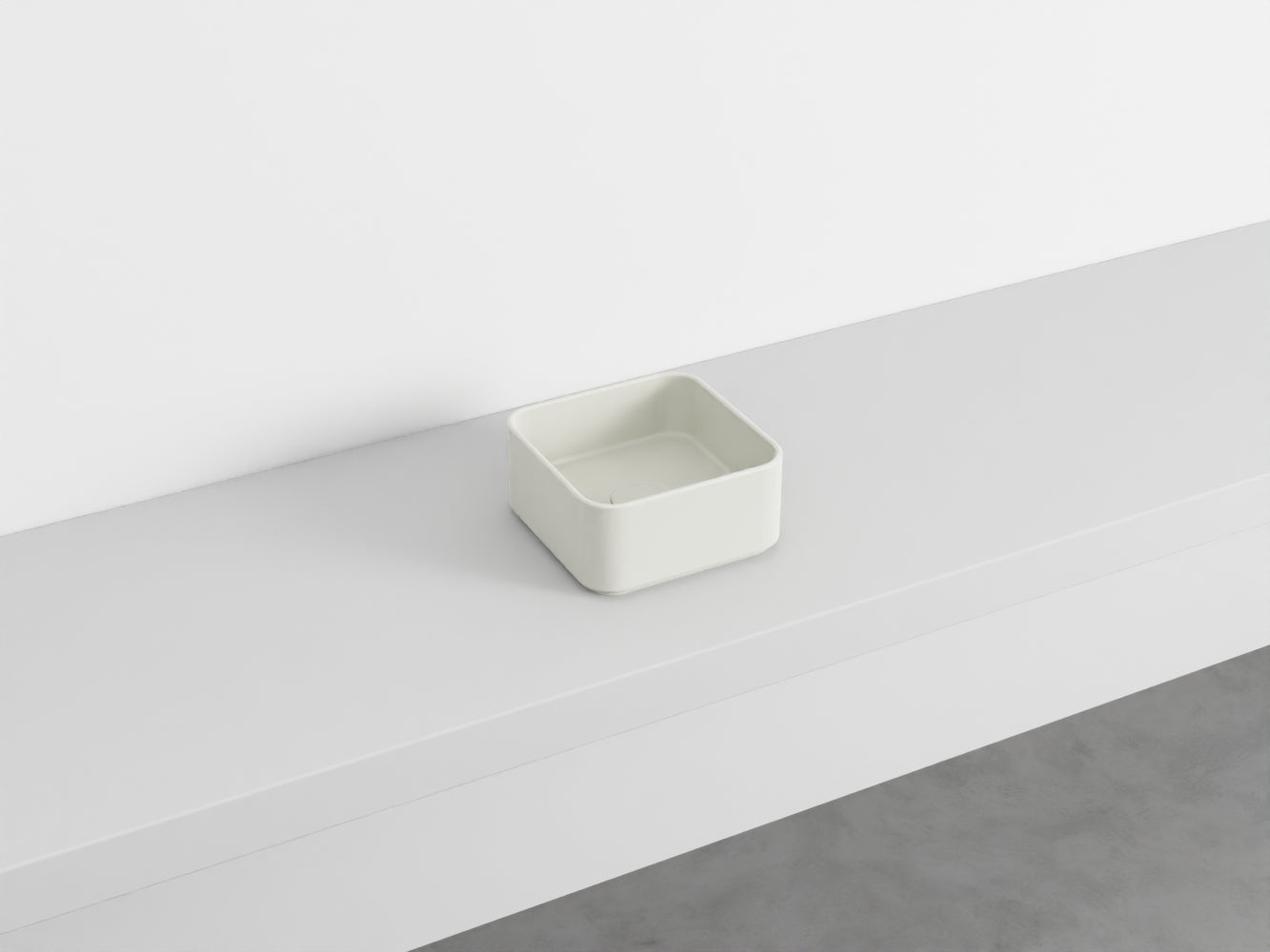 # LAVABO QUADRATO da APPOGGIO MINIMO - CIELO lavandino in ceramica per bagno