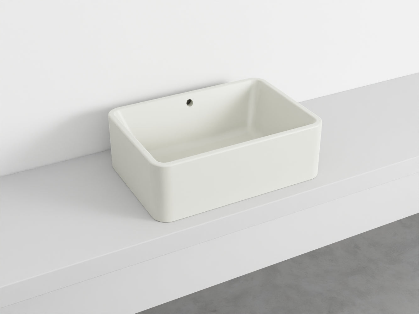 # LAVABO RETTANGOLARE da APPOGGIO 60x20H SHUI COMFORT - CIELO lavandino in ceramica per bagno