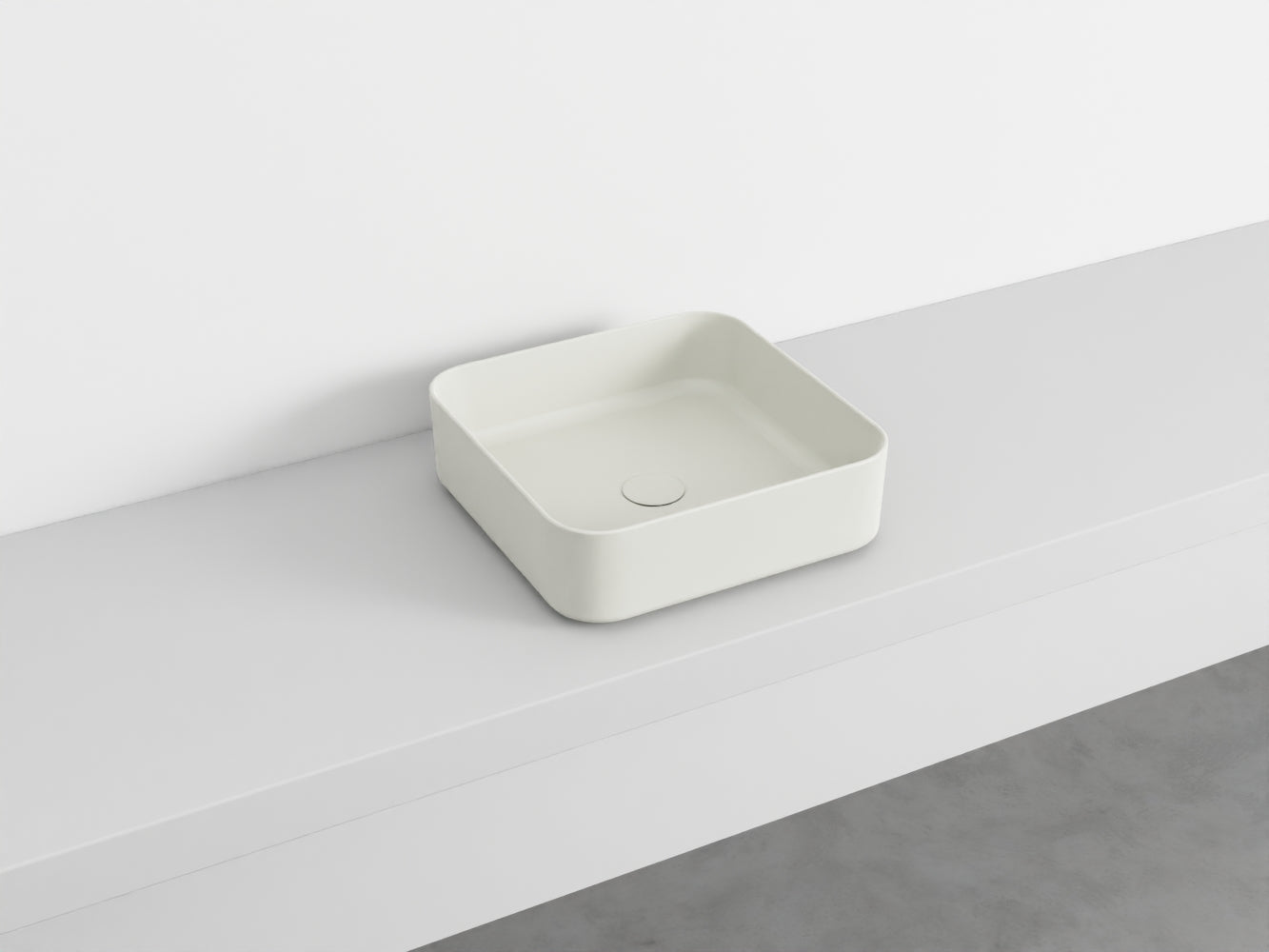 # LAVABO QUADRATO da APPOGGIO SHUI COMFORT - CIELO lavandino per bagno in ceramica