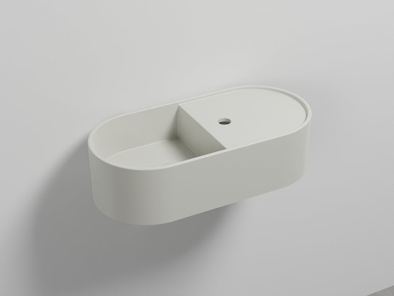 # LAVABO LES PETITES OVALE 60 MONOFORO - CIELO installazione sia sospesa che da appoggio per bagno