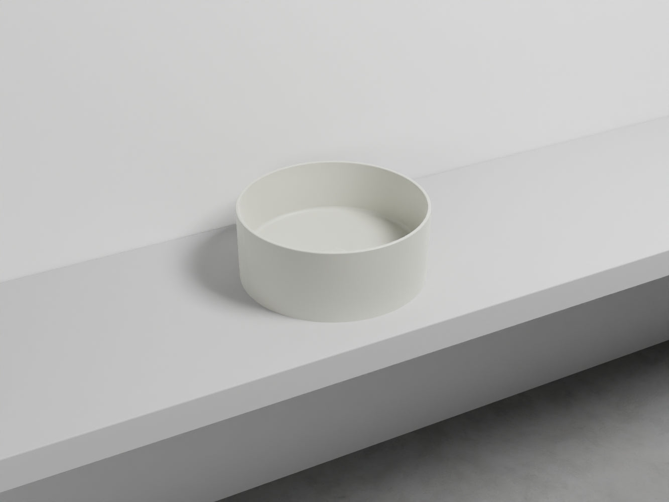# LAVABO TONDO DA APPOGGIO THEO - CIELO in ceramica di alta qualità made in Italy per il tuo bagno