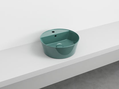 # LAVABO da appoggio HANDY - CIELO  in ceramica smaltata con foro rubinetto e design moderno