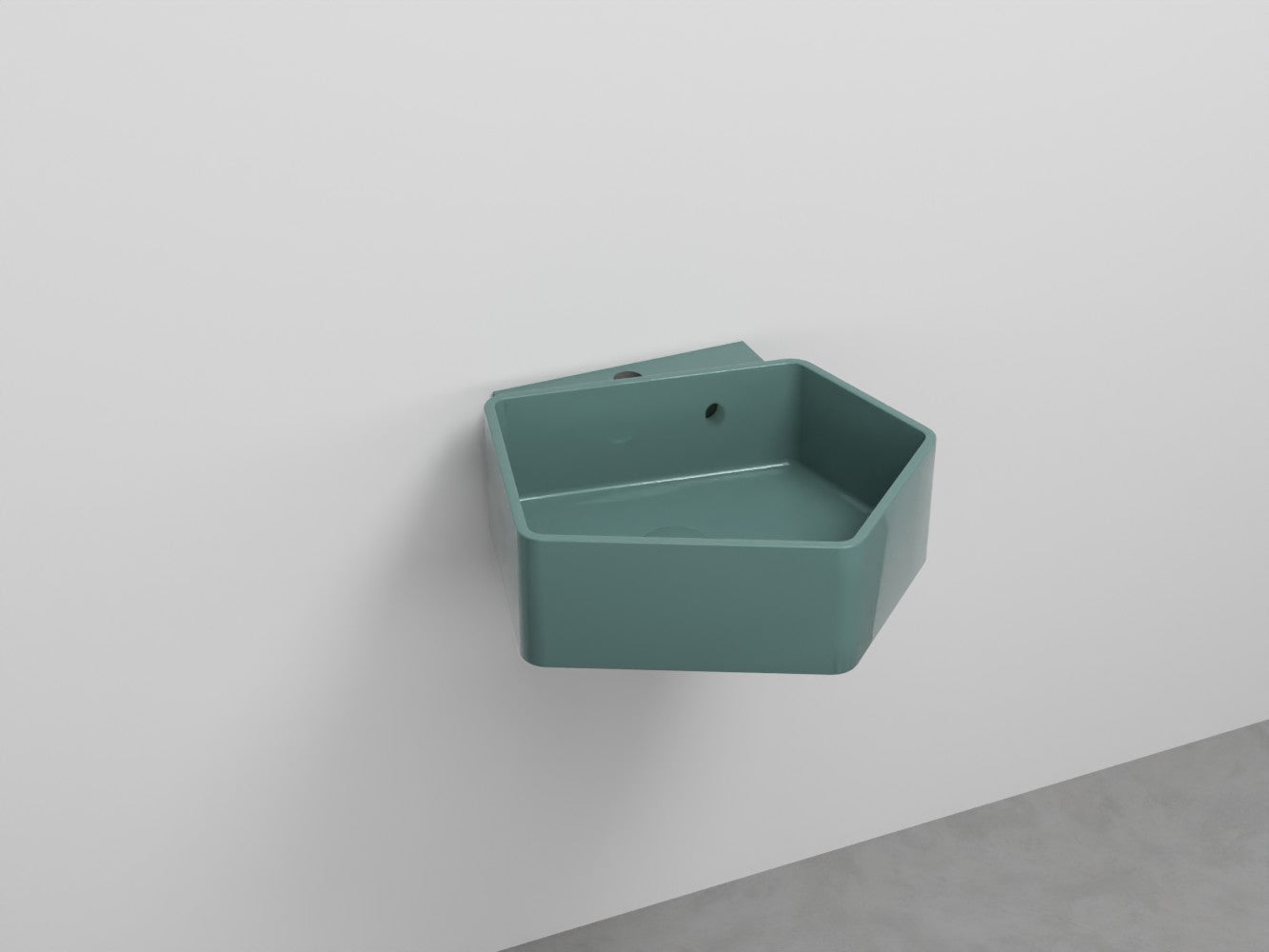 # LAVABO SOSPESO KANTO con TROPPOPIENO da 50cm - CIELO in ceramica compatto ed elegante per bagni moderni Made in Italy
