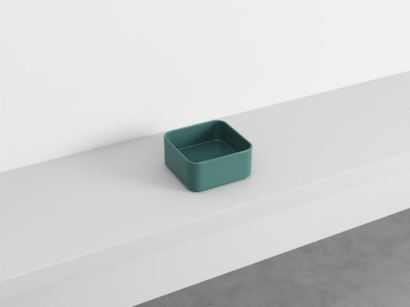 # LAVABO QUADRATO da APPOGGIO MINIMO - CIELO lavandino in ceramica per bagno