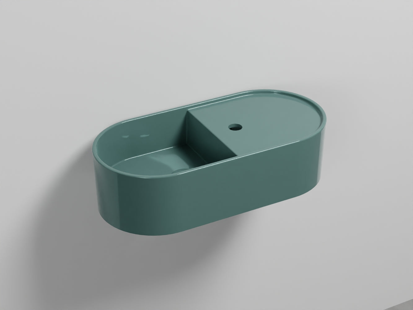 # LAVABO LES PETITES OVALE 60 MONOFORO - CIELO installazione sia sospesa che da appoggio per bagno