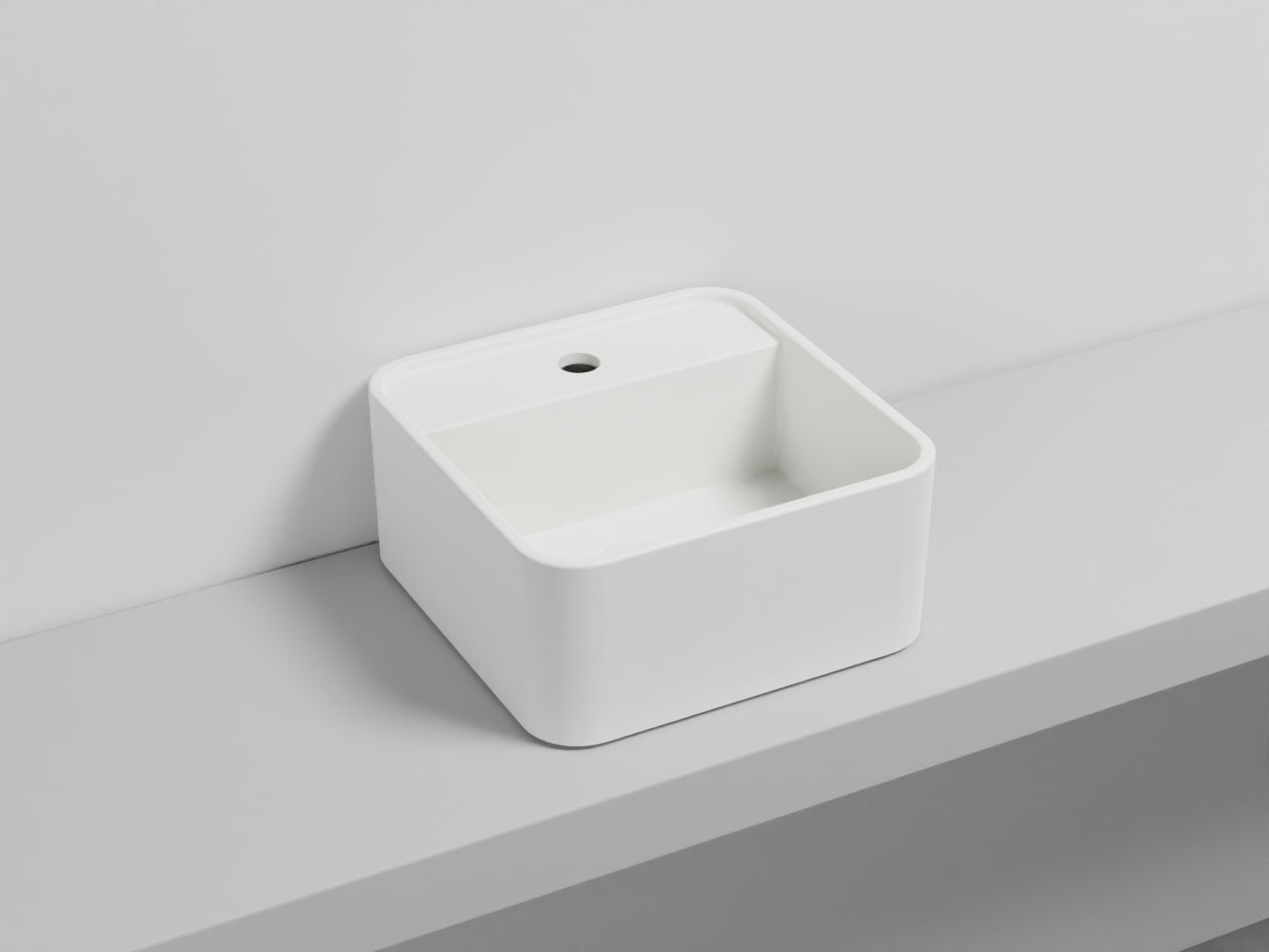 # LAVABO LES PETITES QUADRATO MONOFORO 35 - CIELO lavandino per bagno da appoggio