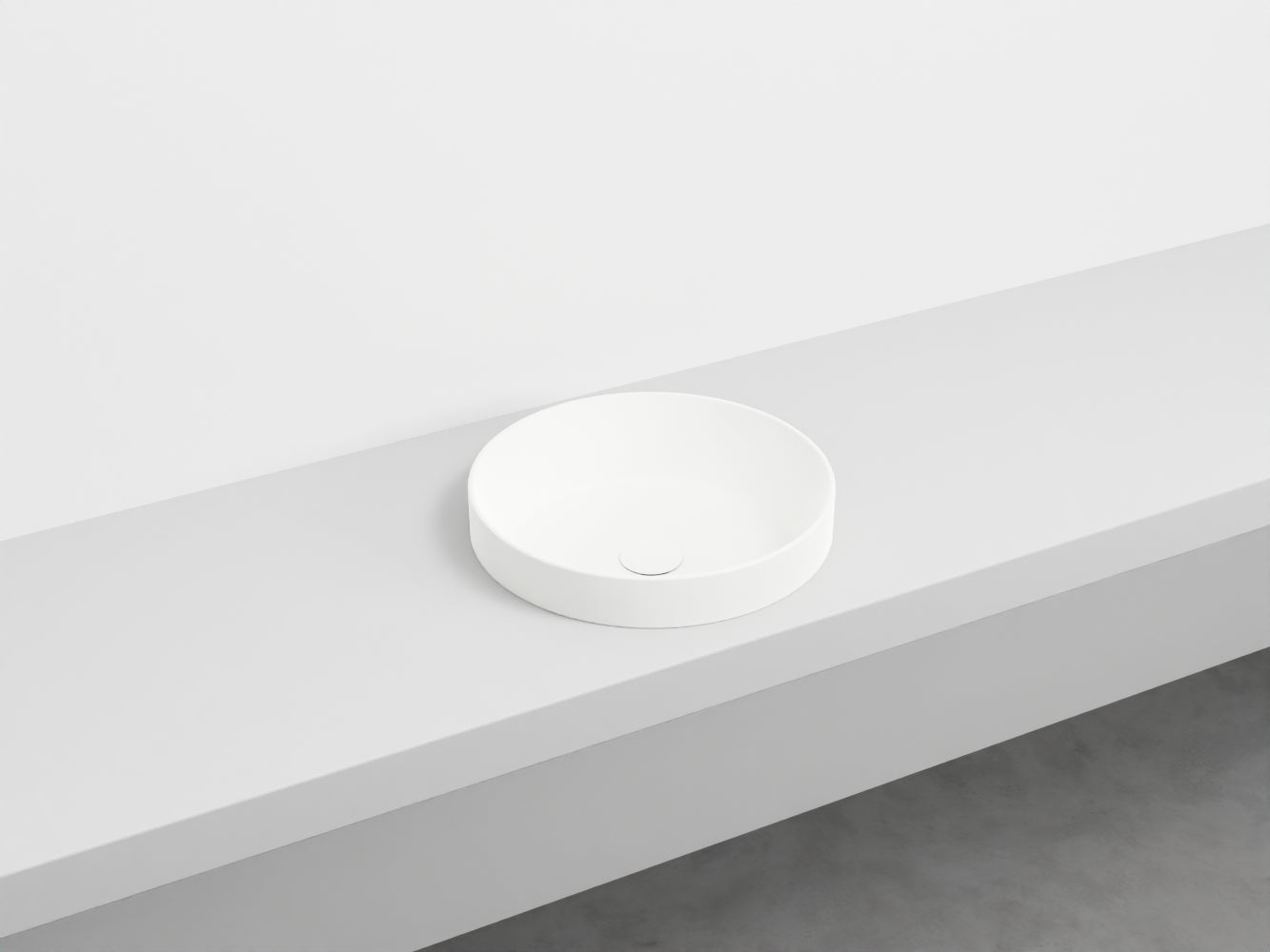 # LAVABO SEMINCASSO ENJOY TONDO - CIELO lavandino a samincasso per un bagno raffinato e moderno