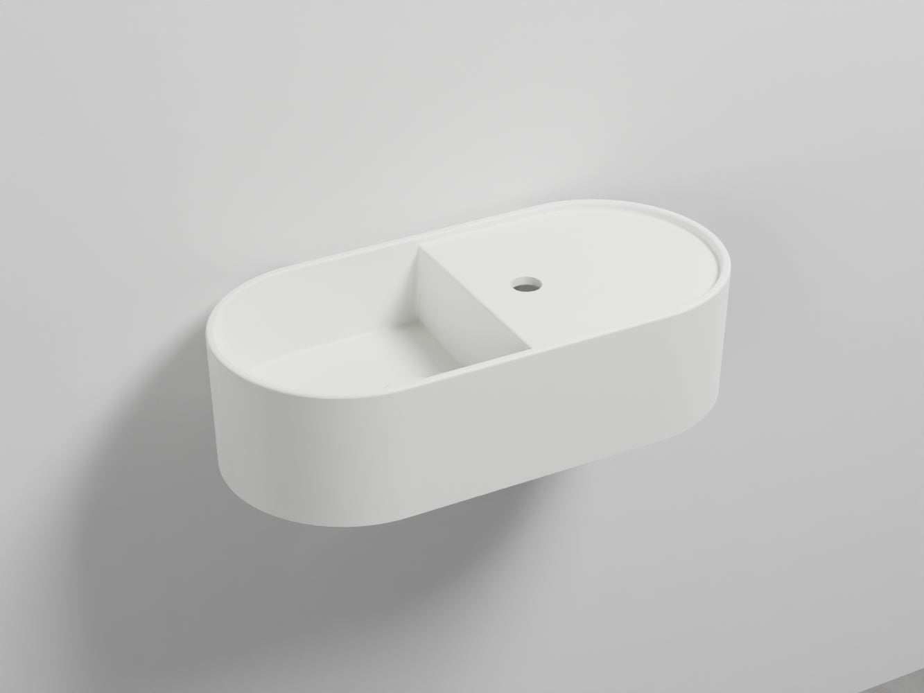 # LAVABO LES PETITES OVALE 60 MONOFORO - CIELO installazione sia sospesa che da appoggio per bagno