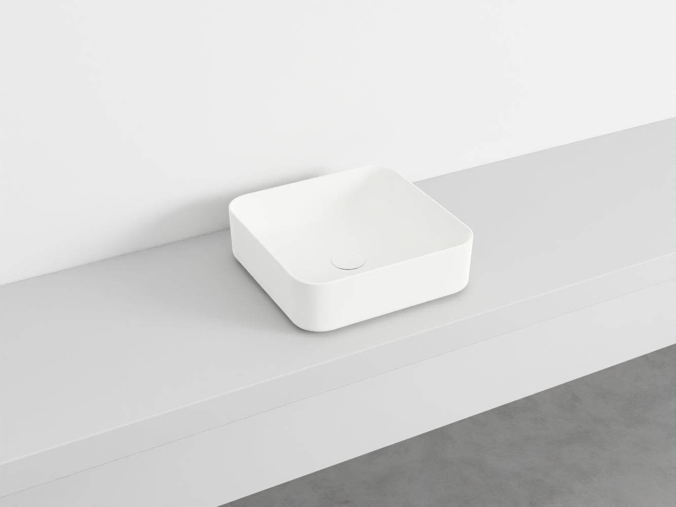 # LAVABO QUADRATO da APPOGGIO SHUI COMFORT - CIELO lavandino per bagno in ceramica