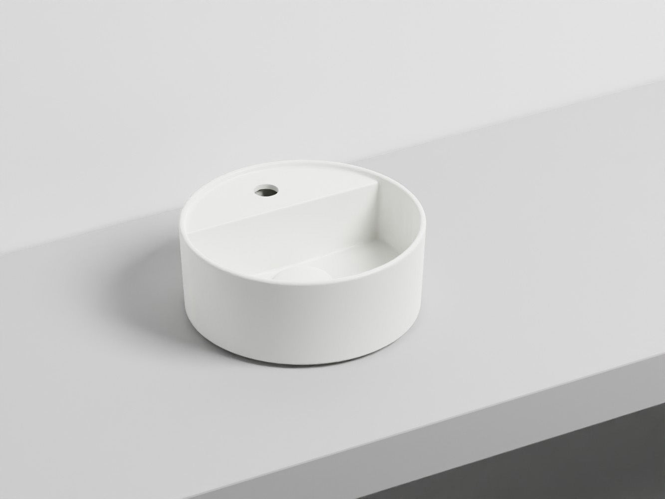 # LAVABO LES PETITES TONDO MONOFORO 28 - CIELO lavandino compatto dalla forma perfettamente tonda