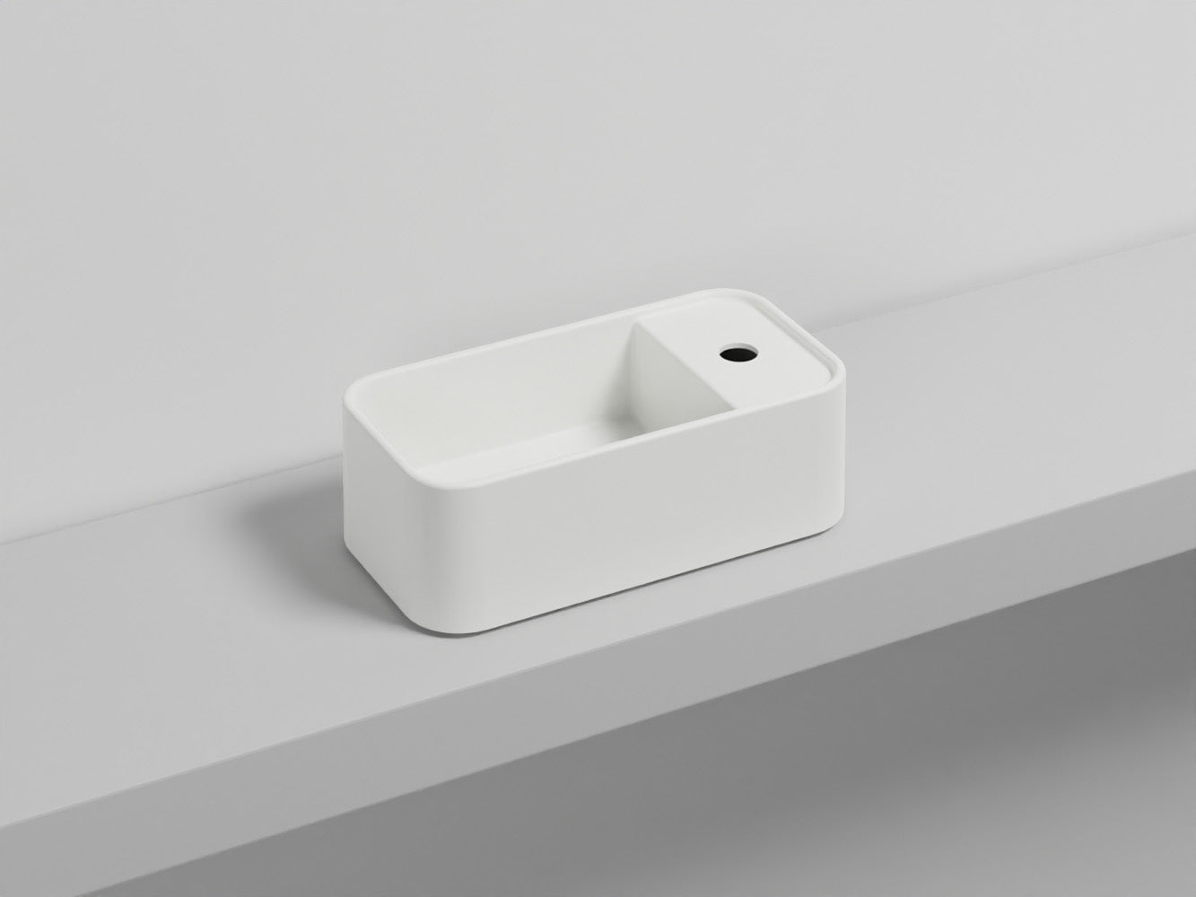 # LES PETITES RETTANGOLARE MONOFORO - CIELO lavandino compatto per bagno stretto