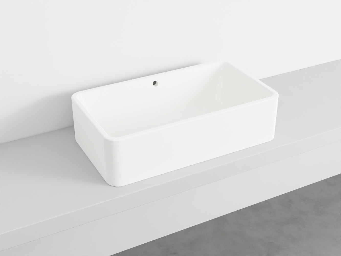 # LAVABO RETTANGOLARE da APPOGGIO 75x20H SHUI COMFORT - CIELO lavandino in ceramica per bagno