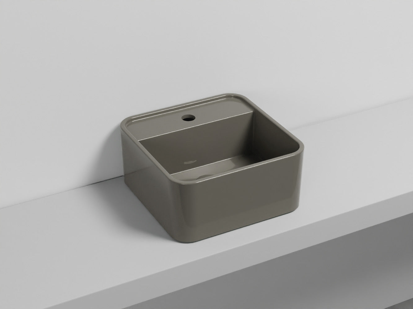 # LAVABO LES PETITES QUADRATO MONOFORO 35 - CIELO lavandino per bagno da appoggio
