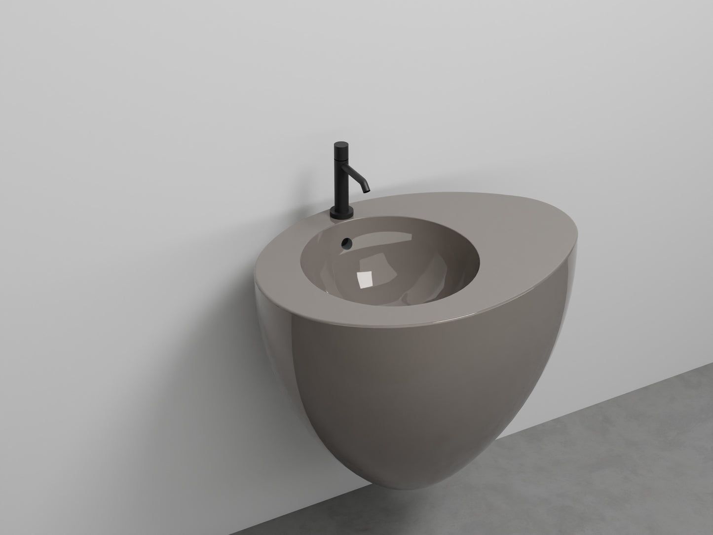 # LAVABO SOSPESO CON TROPPOPIENO LE GIARE 70Cm - CIELO sanitari per bagno in ceramica di alta qualità Made in Italy