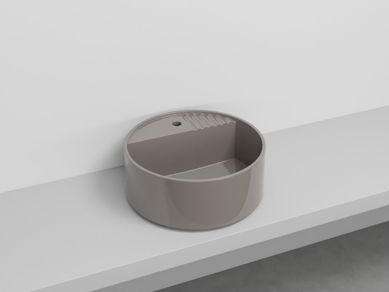# LAVABO TONDO MONOFORO TIBERINO ARCADIA in ceramica - CIELO lavandino per bagno