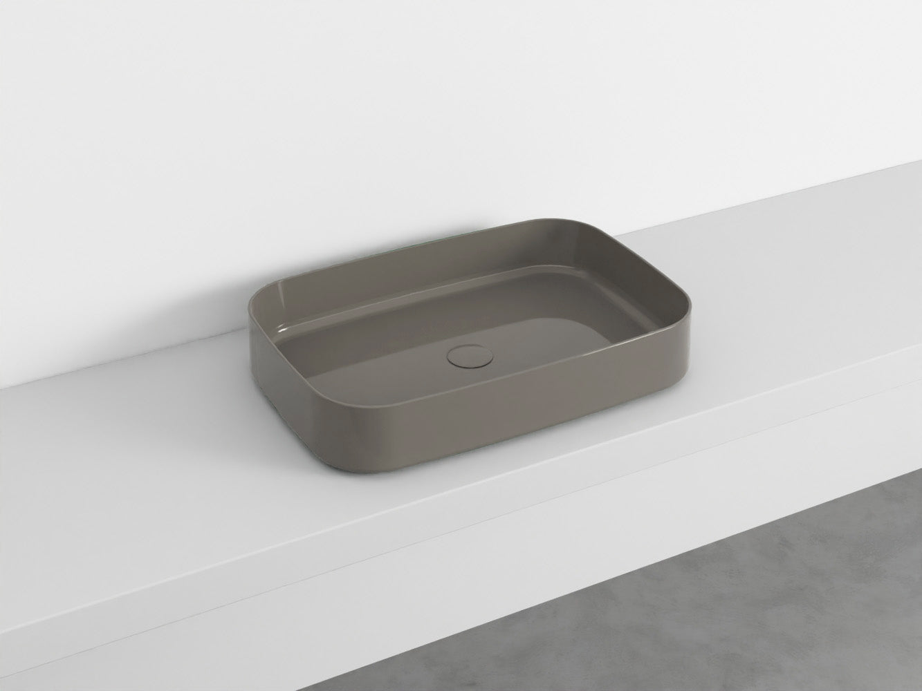 # LAVABO RETTANGOLARE da APPOGGIO SHUI COMFORT - CIELO lavandino in ceramica per bagno