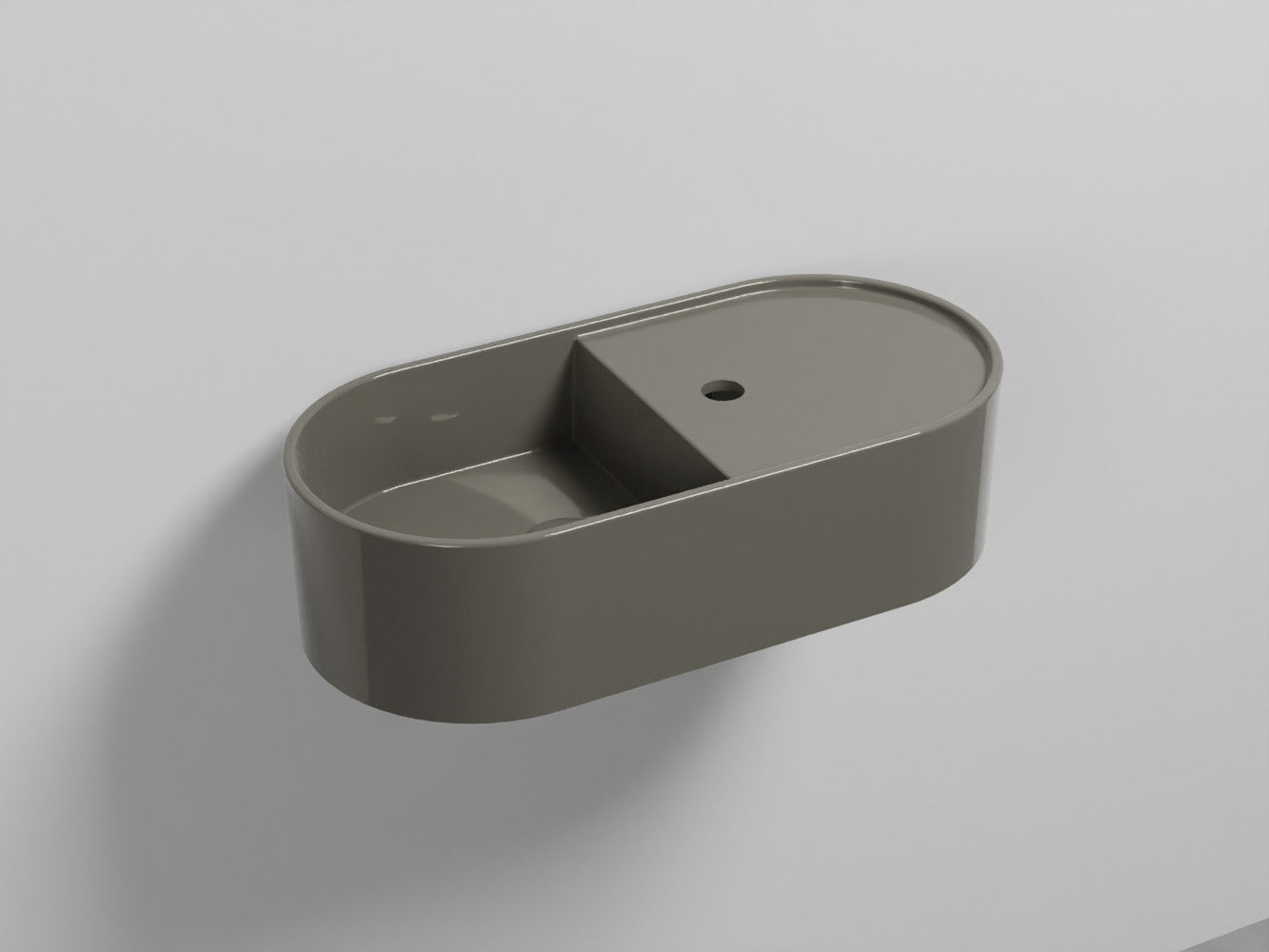 # LAVABO LES PETITES OVALE 60 MONOFORO - CIELO installazione sia sospesa che da appoggio per bagno