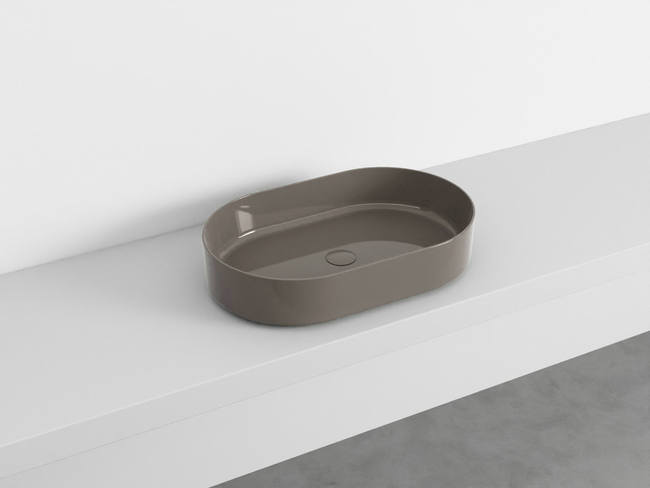 # LAVABO OVALE da APPOGGIO SHUI COMFORT - CIELO lavandino in ceramica per bagno