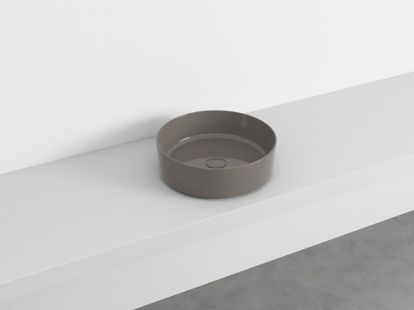 # LAVABO TONDO da APPOGGIO SHUI COMFORT - CIELO lavandino per bagno Made in Italy