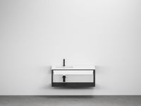 # LAVABO SOSPESO ERA 100cm con STRUTTURA e BACINO SINISTRO - CIELO può essere installato sia sospeso che da appoggio