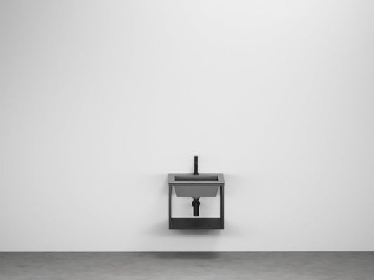 # LAVABO SOSPESO ERA con STRUTTURA 48cm - CIELO in ceramiche dal design geometrico essenziale