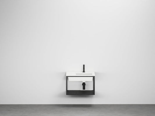# LAVABO SOSPESO ERA 60cm con STRUTTURA e BACINO DESTRO - CIELO può essere installato sia sospeso che da appoggio