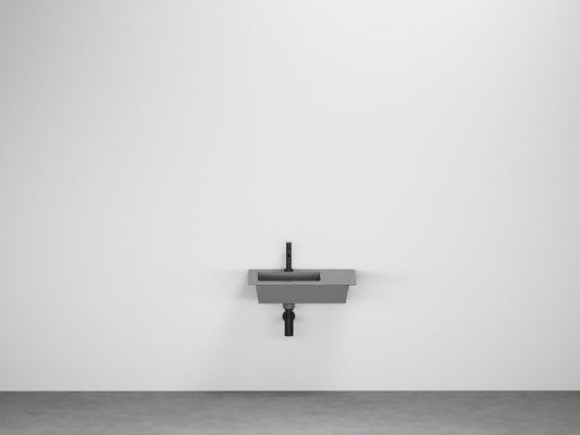 # LAVABO SOSPESO ERA 60cm con STRUTTURA e BACINO SINISTRO - CIELO può essere installato sia sospeso che da appoggio