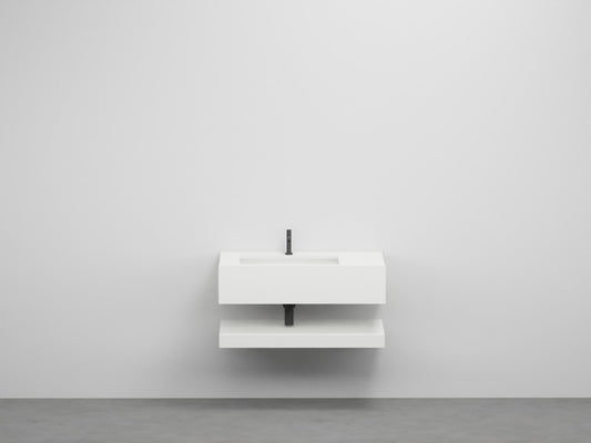 # LAVABO FILO CON MENSOLA con LAVABO A SINISTRA - CIELO lavandino per bagno realizzato in ceramica italiana